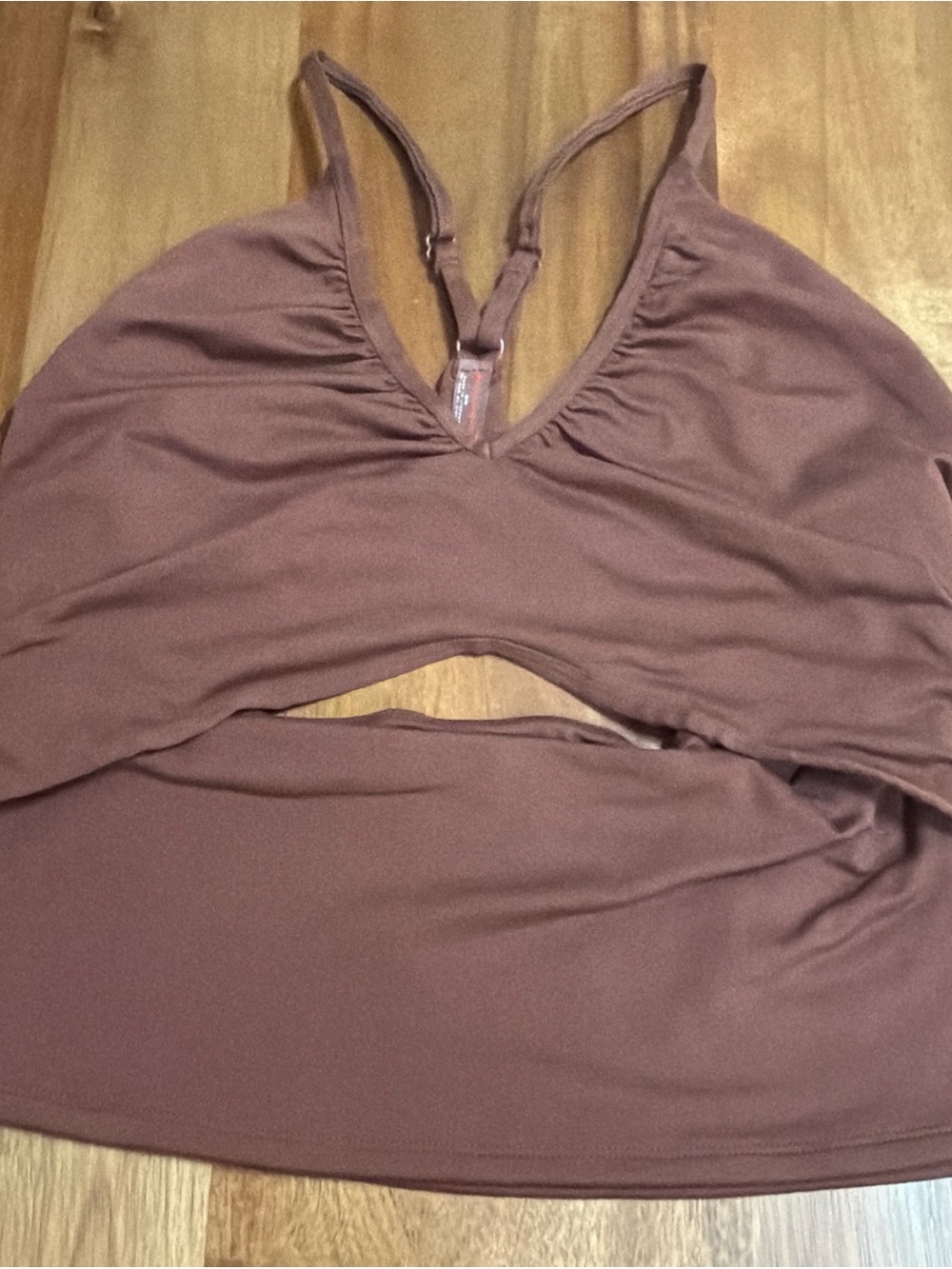 FP Movement Balancing Act Cami Cutout Tank Top Argan Oil Brown Medium - Picture 4 of 12